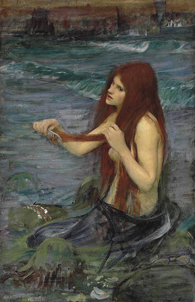 A Mermaid by John William Waterhouse — 1892 Study